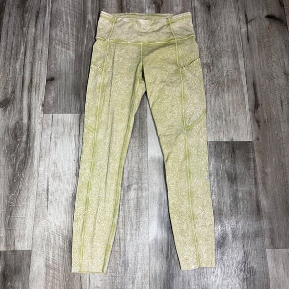 Lululemon Athletic Fast & Free HR Yoga Pants Ice Wash Hazel Green Women’s Sz 6 - Picture 1 of 10